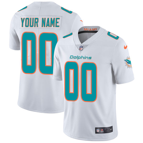 Nike Miami Dolphins Custom White Stitched Vapor Untouchable Limited Youth NFL Jersey